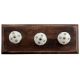 White Smoky Green Dot Wooden Hooks